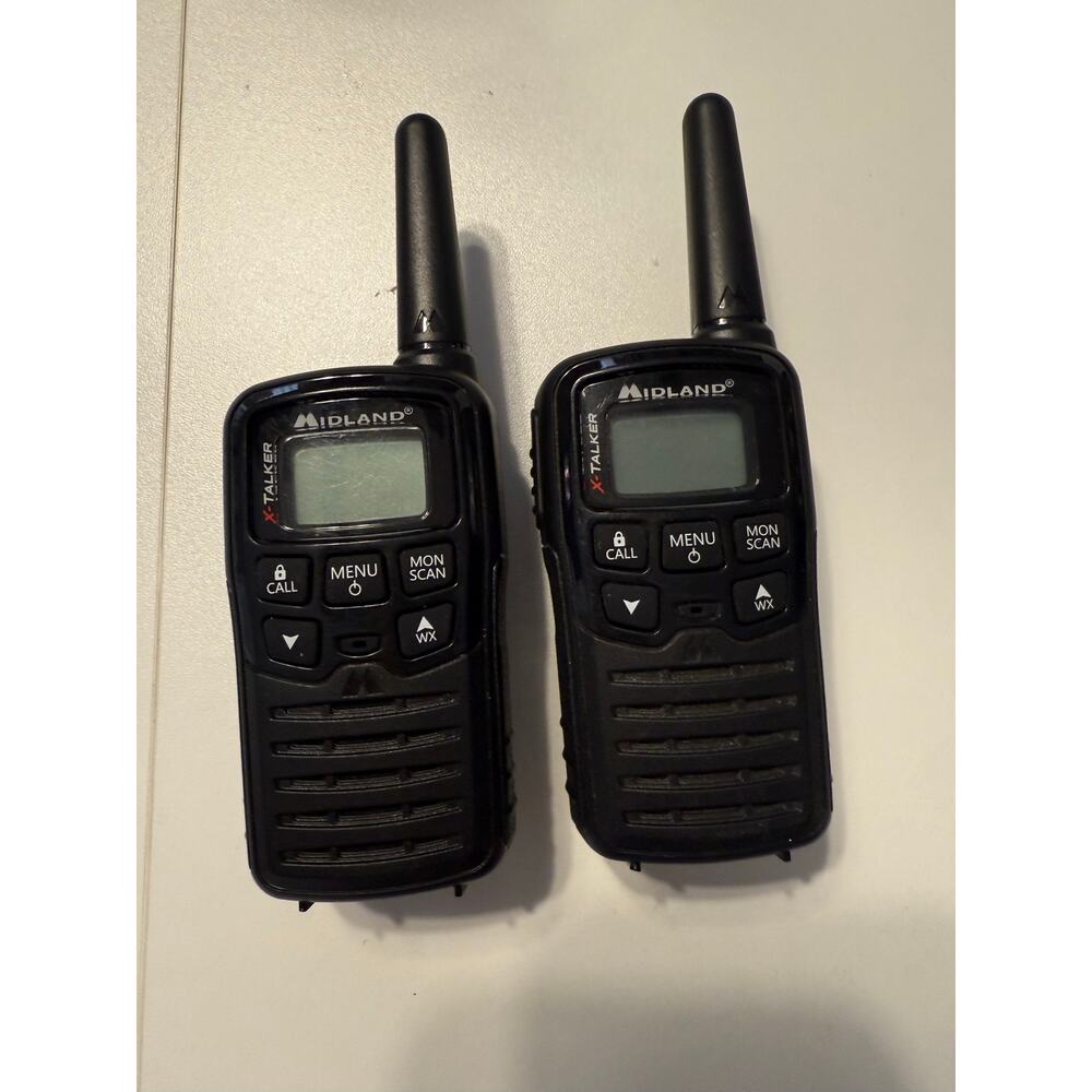 Midland T10 X Talker Two Way Radios 22 Channels Pair Hiking camping travel 31-07